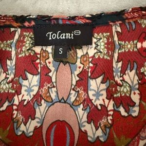 Tolani Multicolor Floral Pattern Blouse